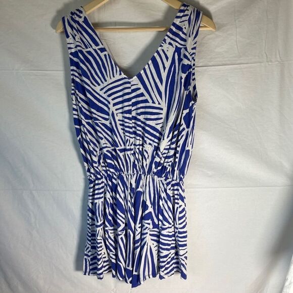 Rachel Pally Zebra Striped Jersey Knit Romper Sz S - Picture 2 of 6